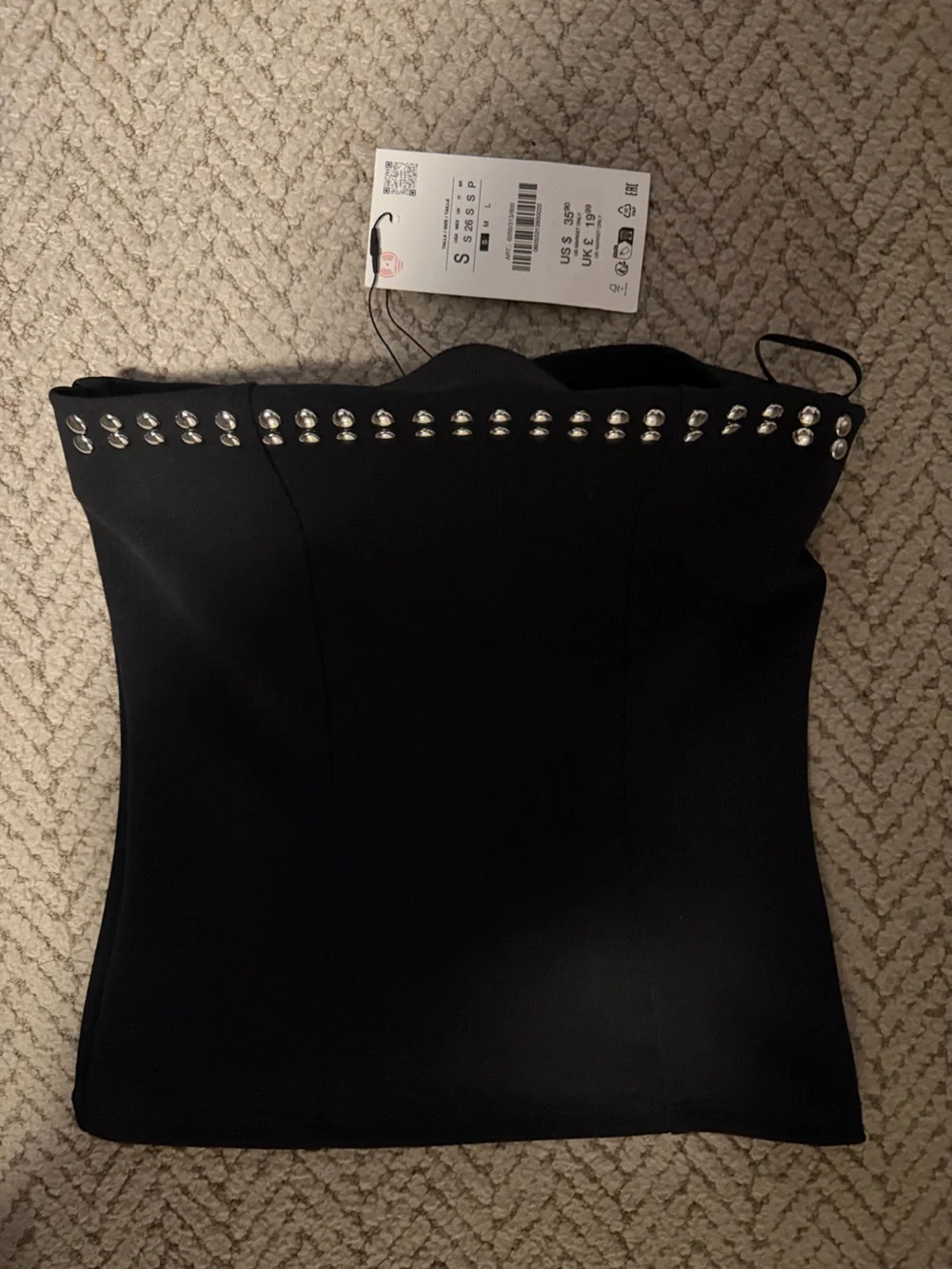 NWT Zara strapless studded top - Picture 1 of 1